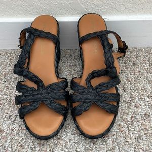 Black Andre Assous Wedges. Size 7